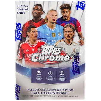 2023/24 Topps Chrome UEFA Club Competitions Soccer 7-Pack Blaster Box