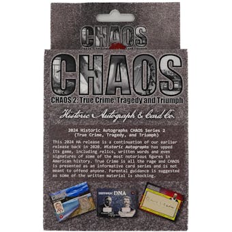 Chaos Series 2 Trading Cards Hobby Box (Historic Autographs 2024)
