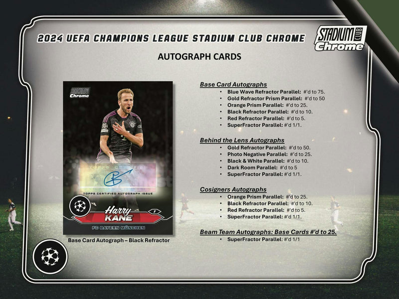 2023/24 Topps Stadium Club Chrome UEFA Club Competitions Soccer Hobby Box