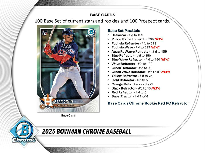 2025 Bowman Chrome Baseball Hobby Box (Presell)