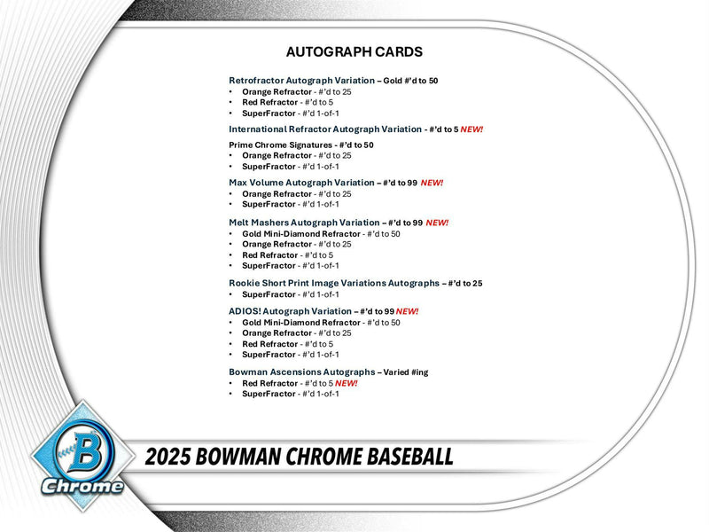 2025 Bowman Chrome Baseball Breaker Delight Box (Presell)
