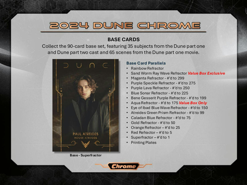 PERSONAL BREAK 2024 Topps Chrome Dune Value Box PERSONAL BOX