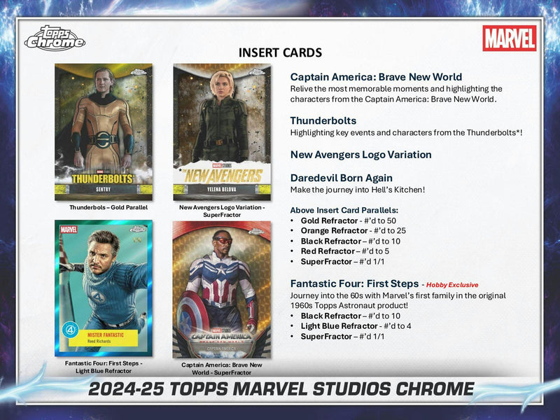 PERSONAL BREAK Marvel Studios Chrome 7-Pack Blaster Box (Topps 2024/25) PERSONAL BOX