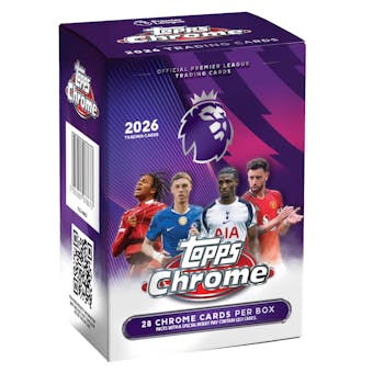 2026 Topps Chrome Premier League EPL Soccer 7-Pack Blaster Box