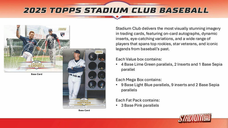 2025 Topps Stadium Club Baseball 8-Pack Blaster Box