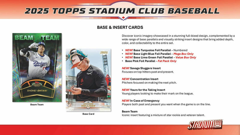 2025 Topps Stadium Club Baseball 8-Pack Blaster Box