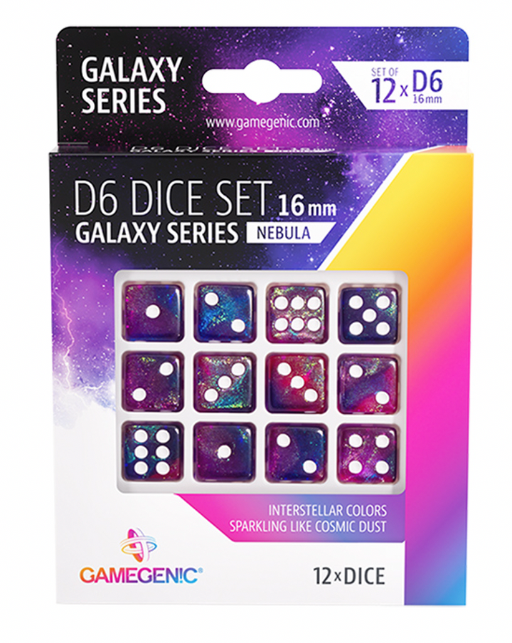 Gamegenic - Galaxy Series - Nebula - D6 Dice Set (12pcs)