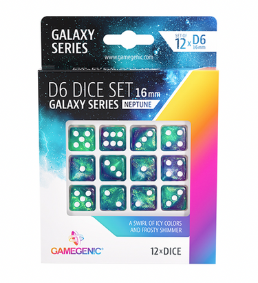 Gamegenic - Galaxy Series - Neptune - D6 Dice Set (12pcs)