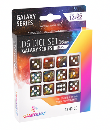Gamegenic - Galaxy Series - Mars - D6 Dice Set (12pcs)