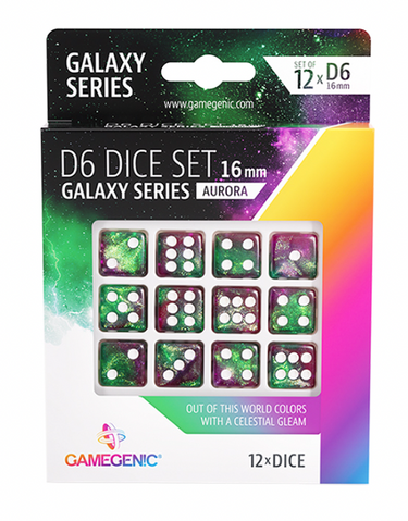 Gamegenic - Galaxy Series - Aurora - D6 Dice Set (12pcs)