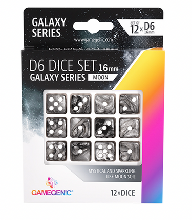 Gamegenic - Galaxy Series - Moon - D6 Dice Set (12pcs)