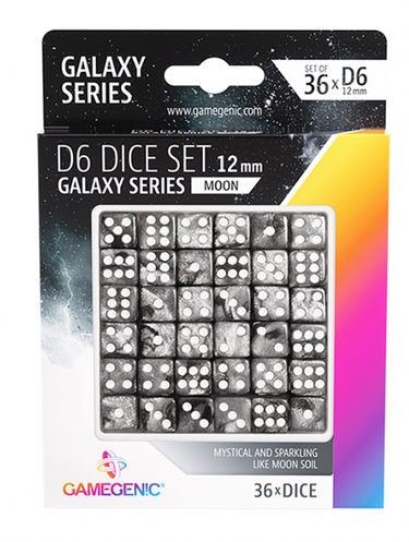 Gamegenic - Galaxy Series - Moon - D6 Dice Set (36pcs)