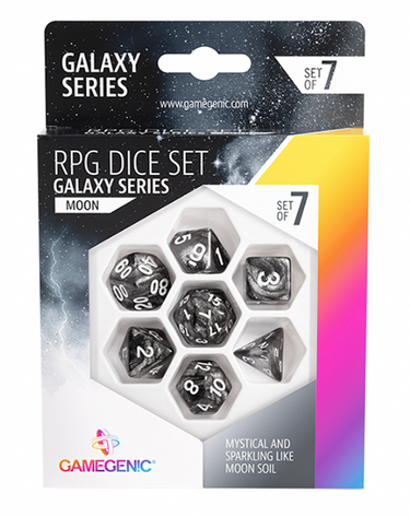 Gamegenic - Galaxy Series - Moon - RPG Dice Set (7pcs)