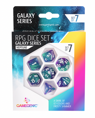 Gamegenic - Galaxy Series - Neptune - RPG Dice Set (7pcs)