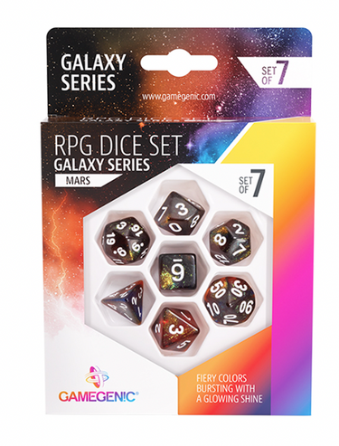 Gamegenic - Galaxy Series - Mars- RPG Dice Set (7pcs)