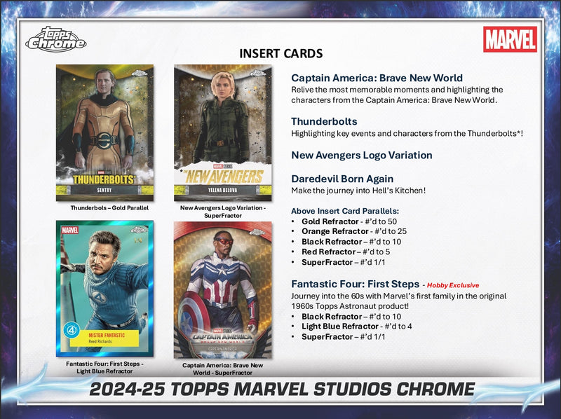 2024/25 Topps Marvel Studios Chrome Hobby Box