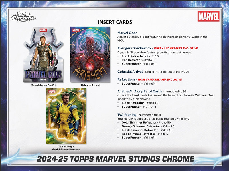2024/25 Topps Marvel Studios Chrome Hobby Box