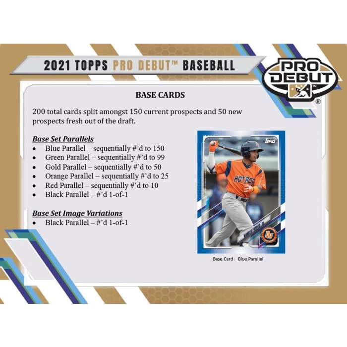2021 Pro Debut Baseball Hobby Box