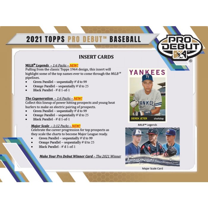 2021 Pro Debut Baseball Hobby Box