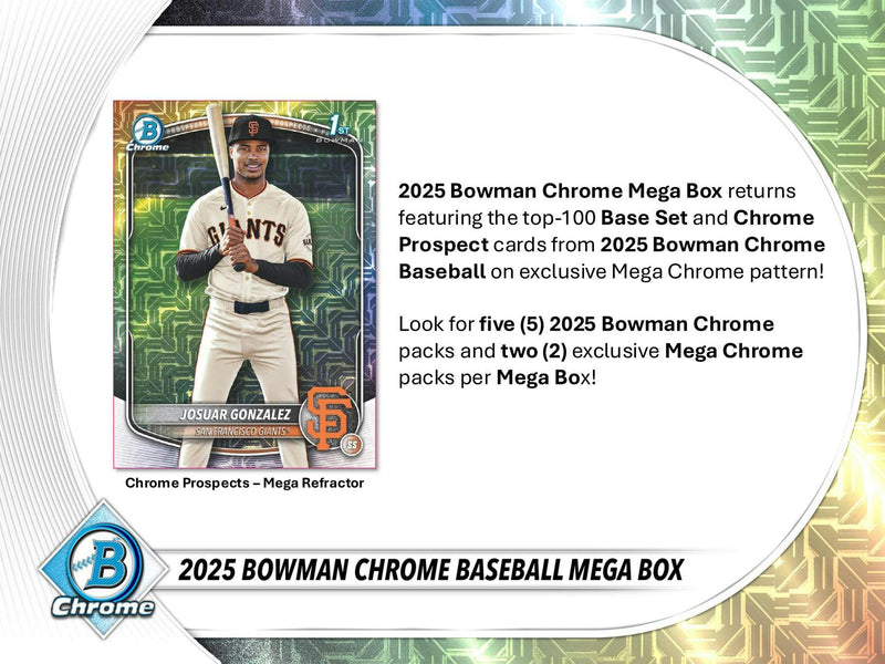 PERSONAL BREAK 2025 Bowman Chrome Baseball Mega Box PERSONAL BOX