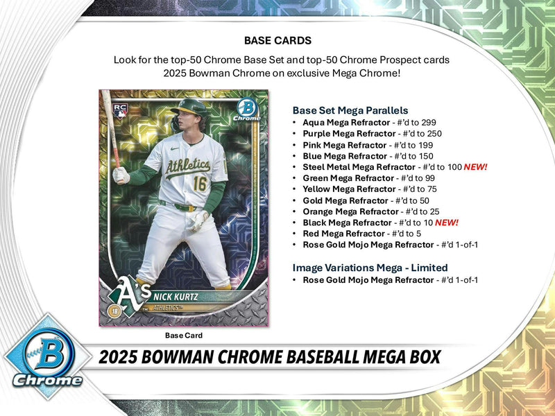 PERSONAL BREAK 2025 Bowman Chrome Baseball Mega Box PERSONAL BOX