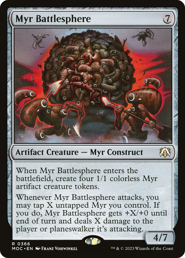 Myr Battlesphere (Ripple Foil) [Modern Horizons 3 Commander]