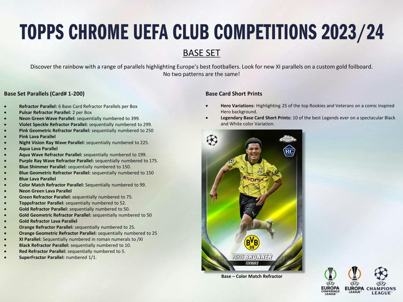 2023/24 Topps Chrome UEFA Club Competitions Soccer Hobby Box