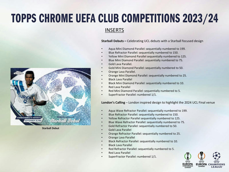 2023/24 Topps Chrome UEFA Club Competitions Soccer Hobby Box