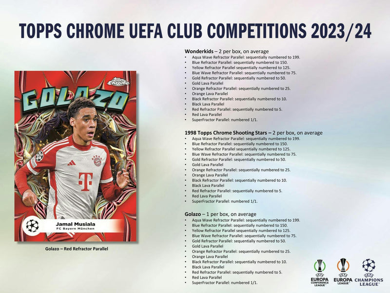 2023/24 Topps Chrome UEFA Club Competitions Soccer Hobby Box