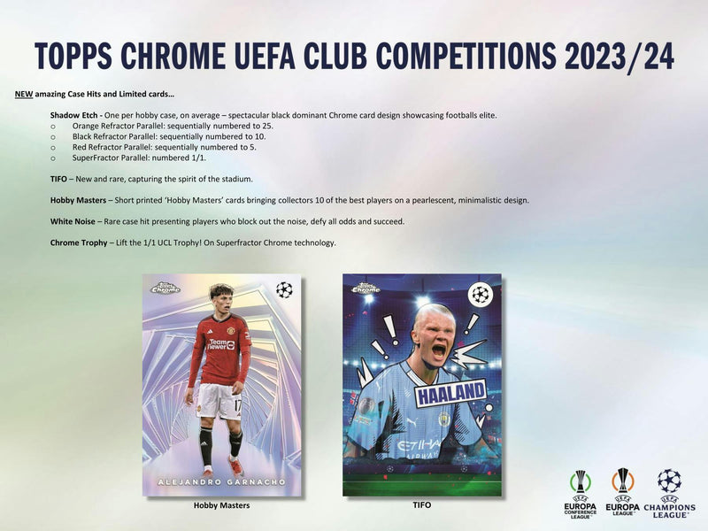 2023/24 Topps Chrome UEFA Club Competitions Soccer Hobby Box