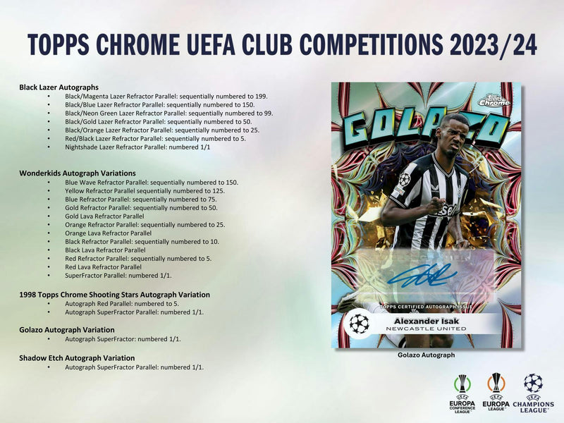 2023/24 Topps Chrome UEFA Club Competitions Soccer Hobby Box