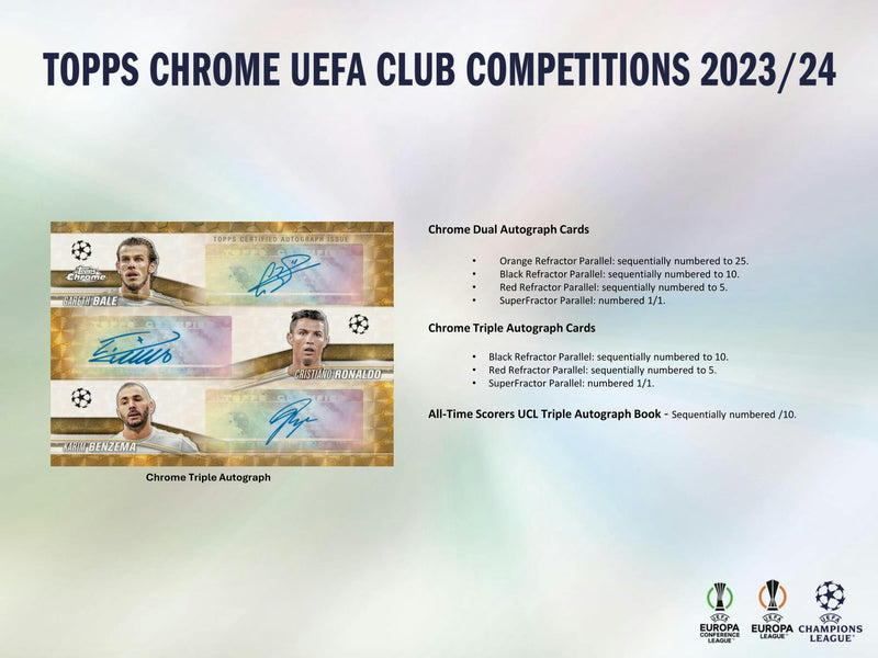 2023/24 Topps Chrome UEFA Club Competitions Soccer Hobby Box