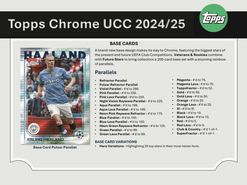 MONEYBALL MONDAY 2024/25 Topps Chrome UEFA Club Competitions Soccer Hobby Box PERSONAL BREAK