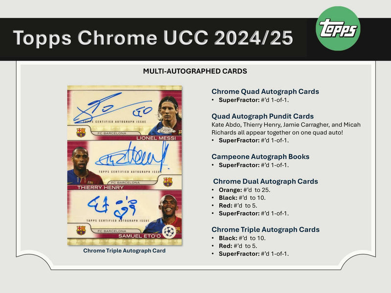 MONEYBALL MONDAY 2024/25 Topps Chrome UEFA Club Competitions Soccer Hobby Box PERSONAL BREAK