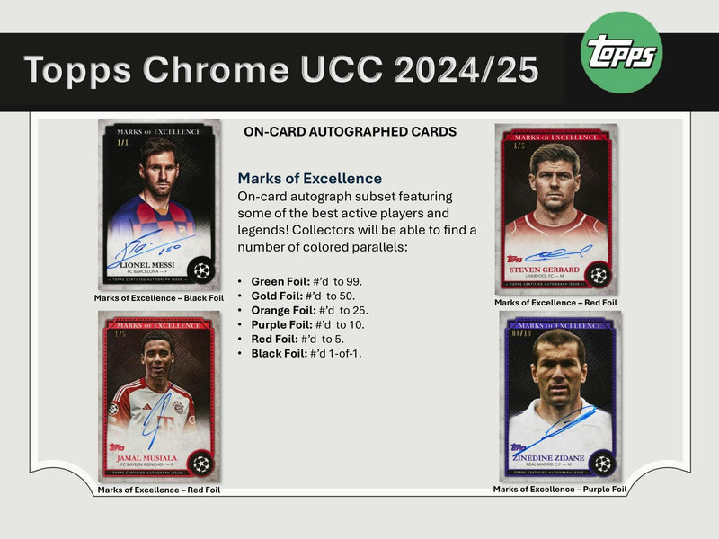 MONEYBALL MONDAY 2024/25 Topps Chrome UEFA Club Competitions Soccer Hobby Box PERSONAL BREAK