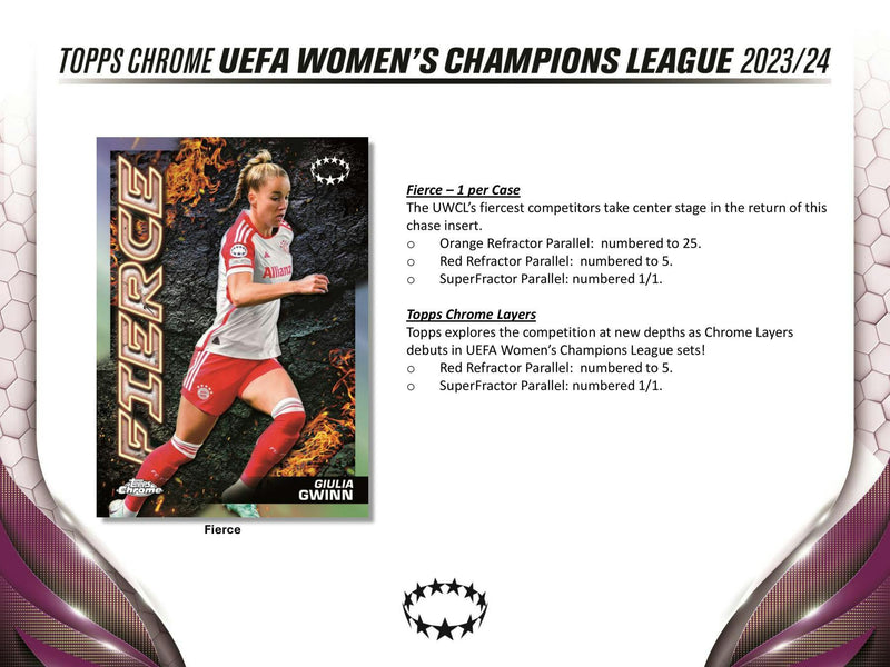 2023/24 Topps Chrome UEFA Women's Champions League Soccer Hobby Box