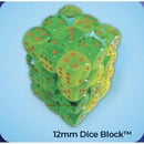 CHESSEX 12MM 36ct D6 Block - Green-Teal/Orange