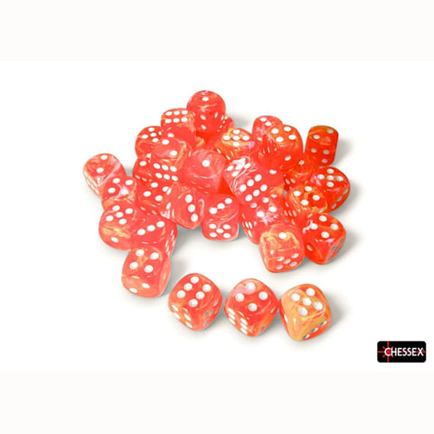 CHESSEX 12MM 36ct D6 Block - Dahlia/White