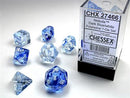 Chessex Luminary Polyhedral 7-Die Set - Dark Blue/White