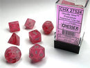 Chessex Luminary Polyhedral 7-Die Set - Pink/Silver