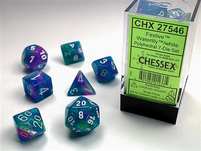 Chessex Luminary Polyhedral 7-Die Set - Waterlily