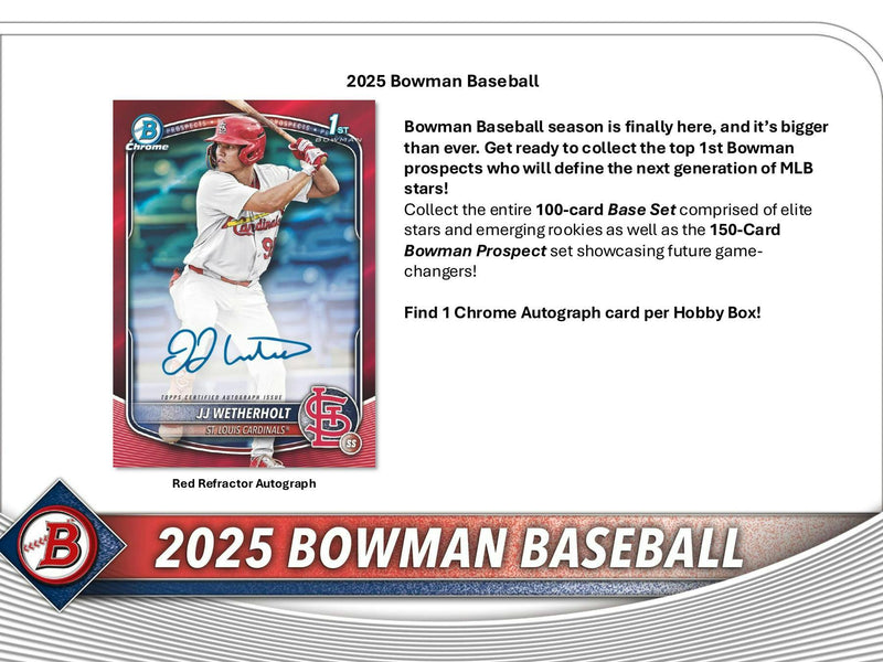 2025 Bowman Baseball Hobby Box