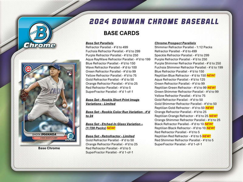 2024 Bowman Chrome Baseball Hobby Box