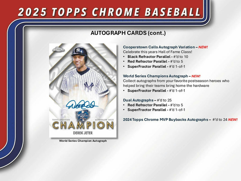 2025 Topps Chrome Baseball 7-Pack Blaster Box PERSONAL BREAK