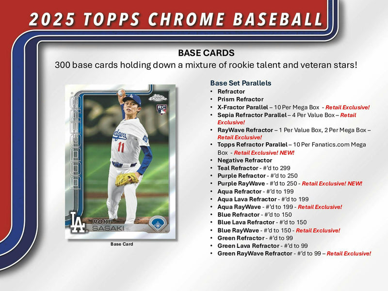 2025 Topps Chrome Baseball 7-Pack Blaster Box PERSONAL BREAK