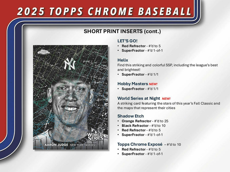 2025 Topps Chrome Baseball 7-Pack Blaster Box PERSONAL BREAK