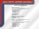 2025 Topps Chrome Baseball 7-Pack Blaster Box