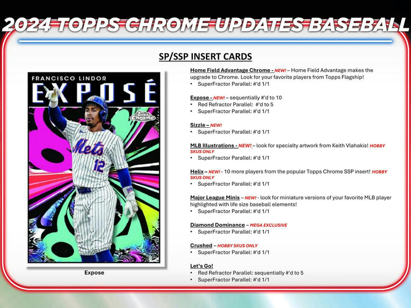 2024 Topps Chrome Update Series Baseball Hobby Box