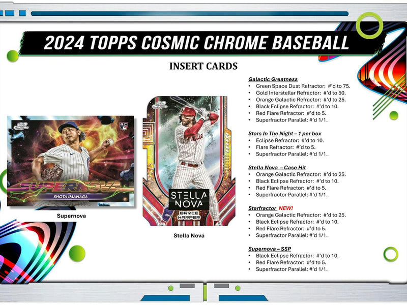 2024 Topps Cosmic Chrome Baseball Hobby Box