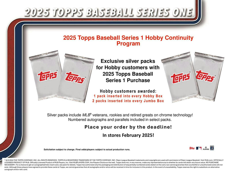 2025 Topps Series 1 Baseball Hobby Box (Pre-Order)